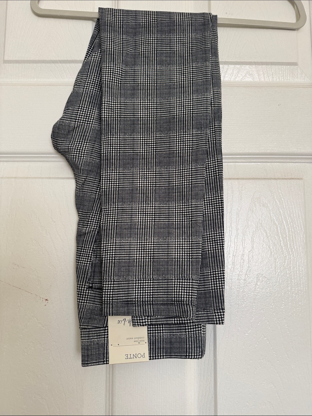 Style & Co. Black and White Glen Plaid Skinny Pants
